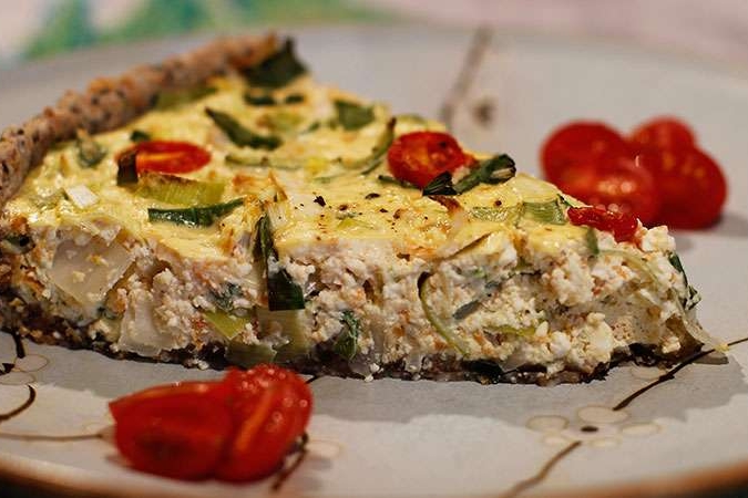Resultado de imagem para quiche alho porÃ³ integral